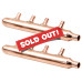 2 Pack 3/4in Inlet 1/2in PEX Water Outlet 4 Ports Closed End Manifold